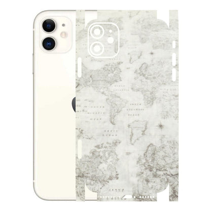 Apple iPhone Skins (All Models) - World Travel Map - Transparent Finish (T-04) iPhone 11