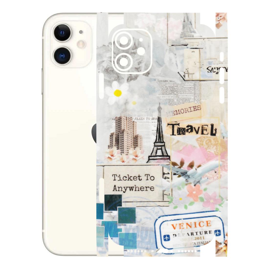 Apple iPhone Skins (All Models) - Travel Memories - Transparent Finish (T-09) iPhone 11