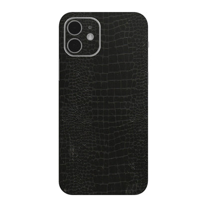 Apple iPhone Skins (All Models) - Snake Leather Black - 3D Embossed Finish (L-107) iPhone 12