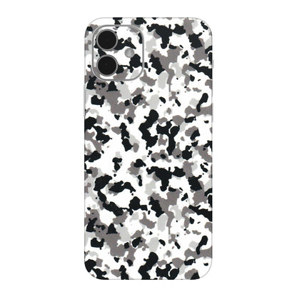 Apple iPhone Skins (All Models) - White Black Camouflage - 3D Embossed Finish (L-18) iPhone 12