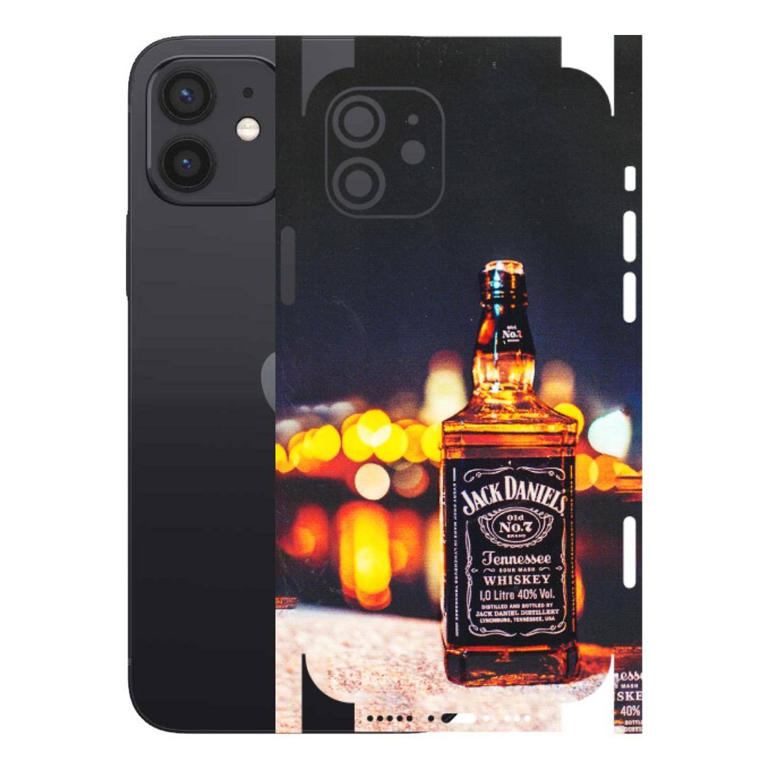 Apple iPhone Skins (All Models) - JD Whiskey Bottle - 3D Embossed Finish (L-20) iPhone 12