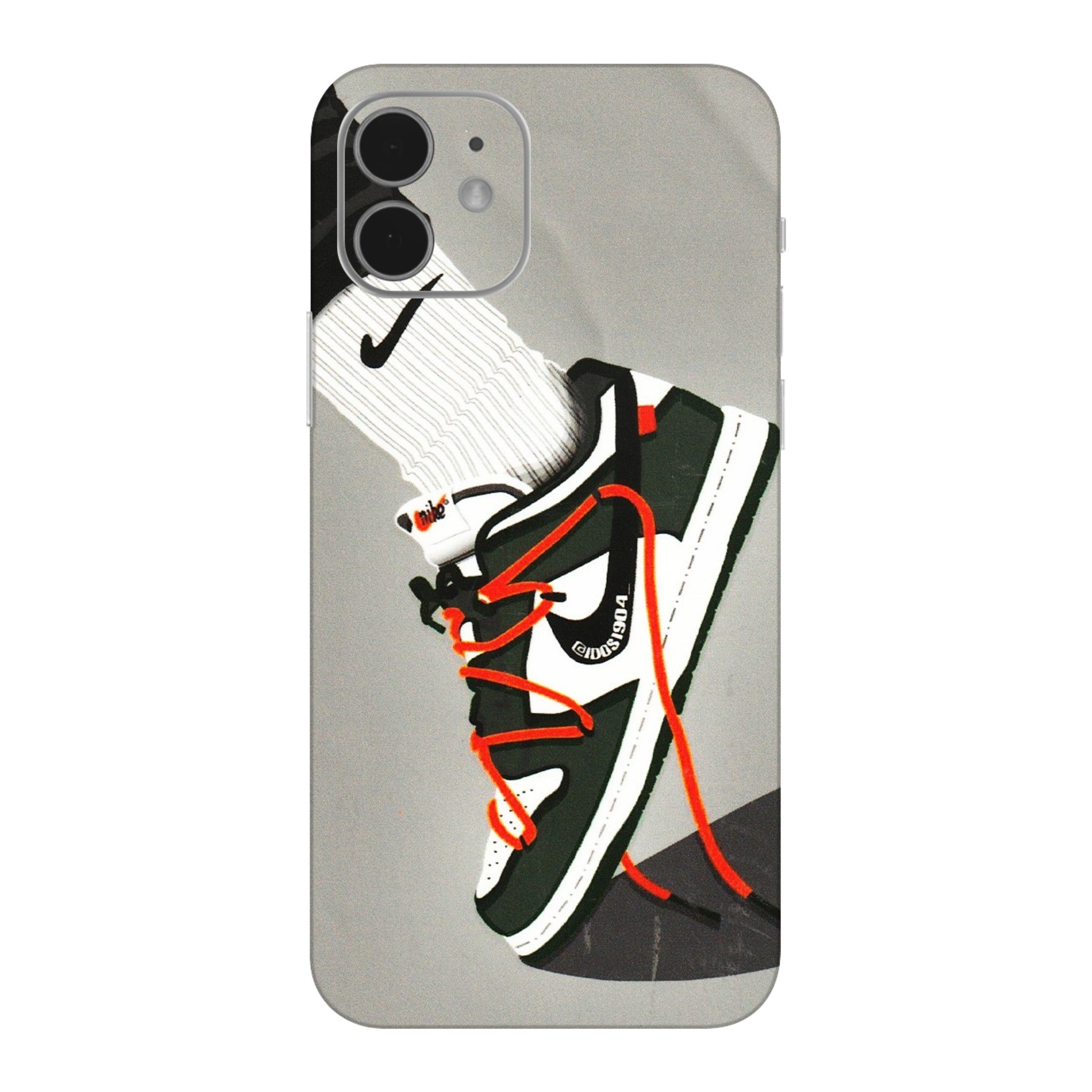 Apple iPhone Skins (All Models) - New Grey Sneaker - 3D Embossed Finish (L-261) iPhone 12