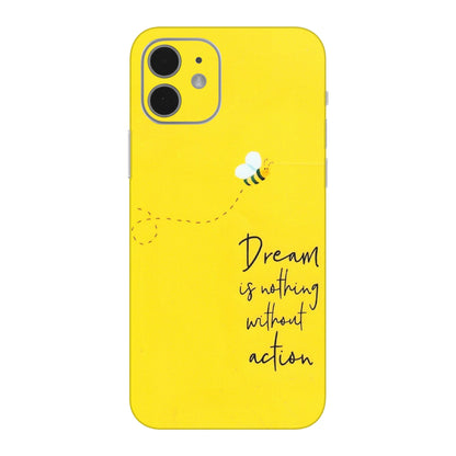 Apple iPhone Skins (All Models) - Dream Is Nothing Without Action - Matte Finish (M-138) iPhone 12