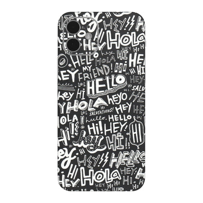 Apple iPhone Skins (All Models) - Hi Hello Doodles - Matte Finish (M-25) iPhone 12