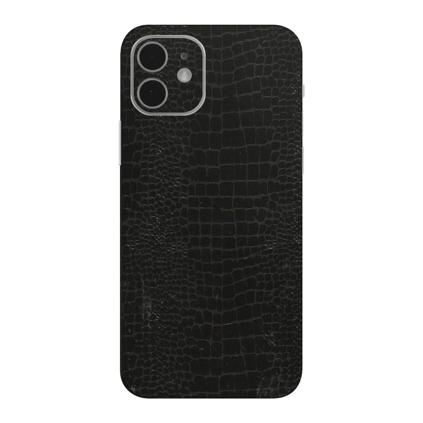 Apple iPhone Skins (All Models) - Snake Leather Black - 3D Embossed Finish (L-107) iPhone 12 Mini