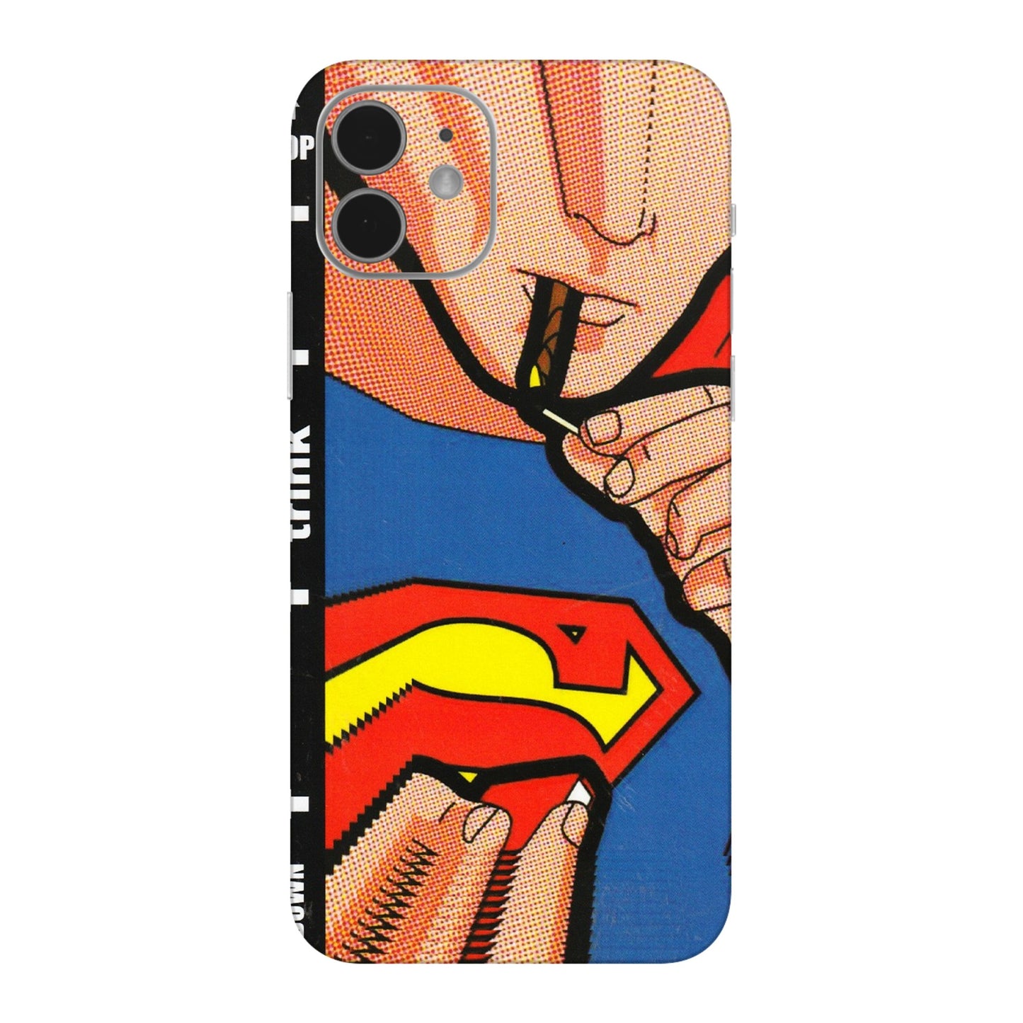 Apple iPhone Skins (All Models) - Superman Sutta - 3D Embossed Finish (L-130) iPhone 12 Mini