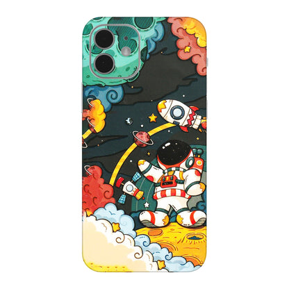 Apple iPhone Skins (All Models) - Astronauts & Spaceship - 3D Embossed Finish (L-145) iPhone 12 Mini