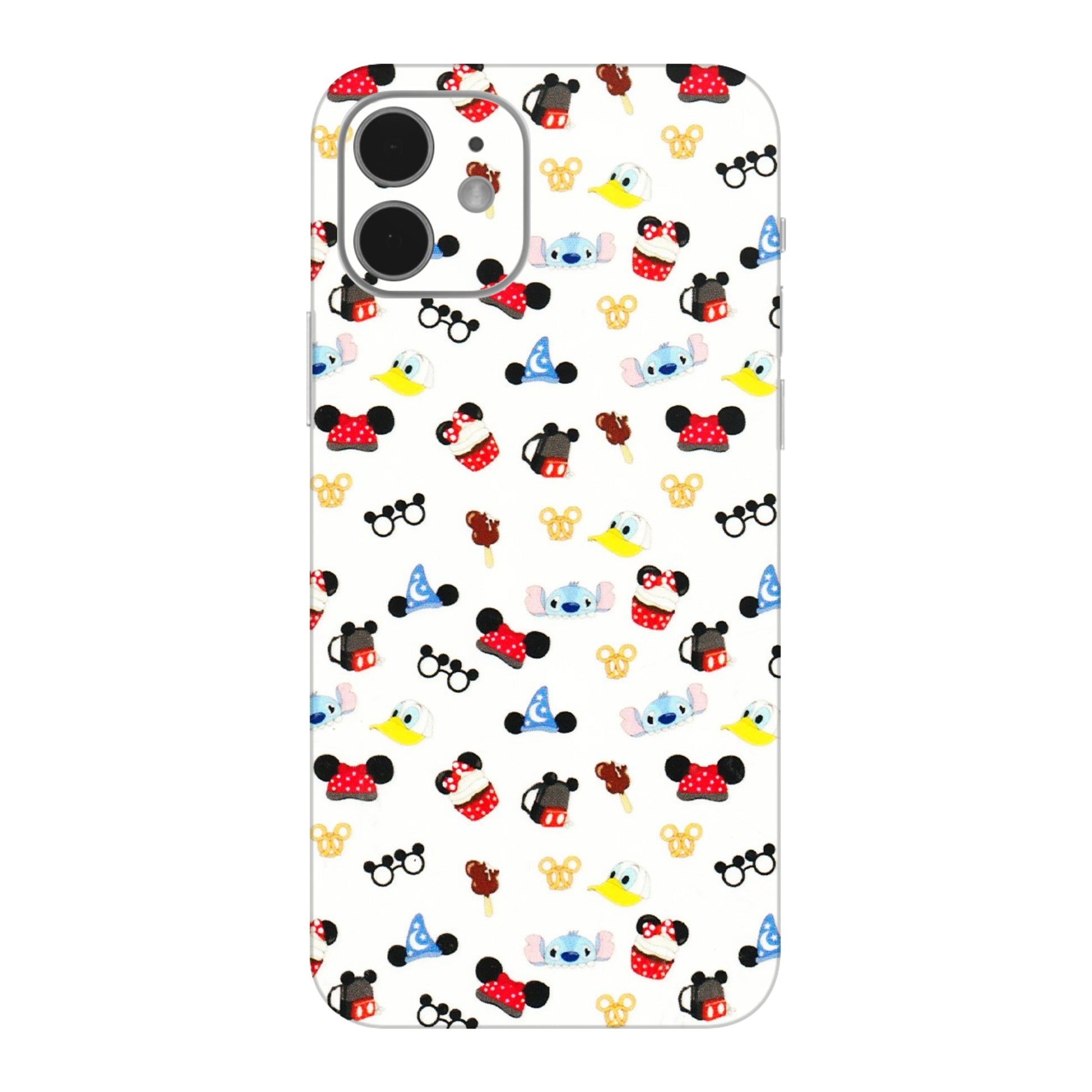 Apple iPhone Skins (All Models) - Minnie Mouse & Donald Doodles s - 3D Embossed Finish (L-194) iPhone 12 Mini