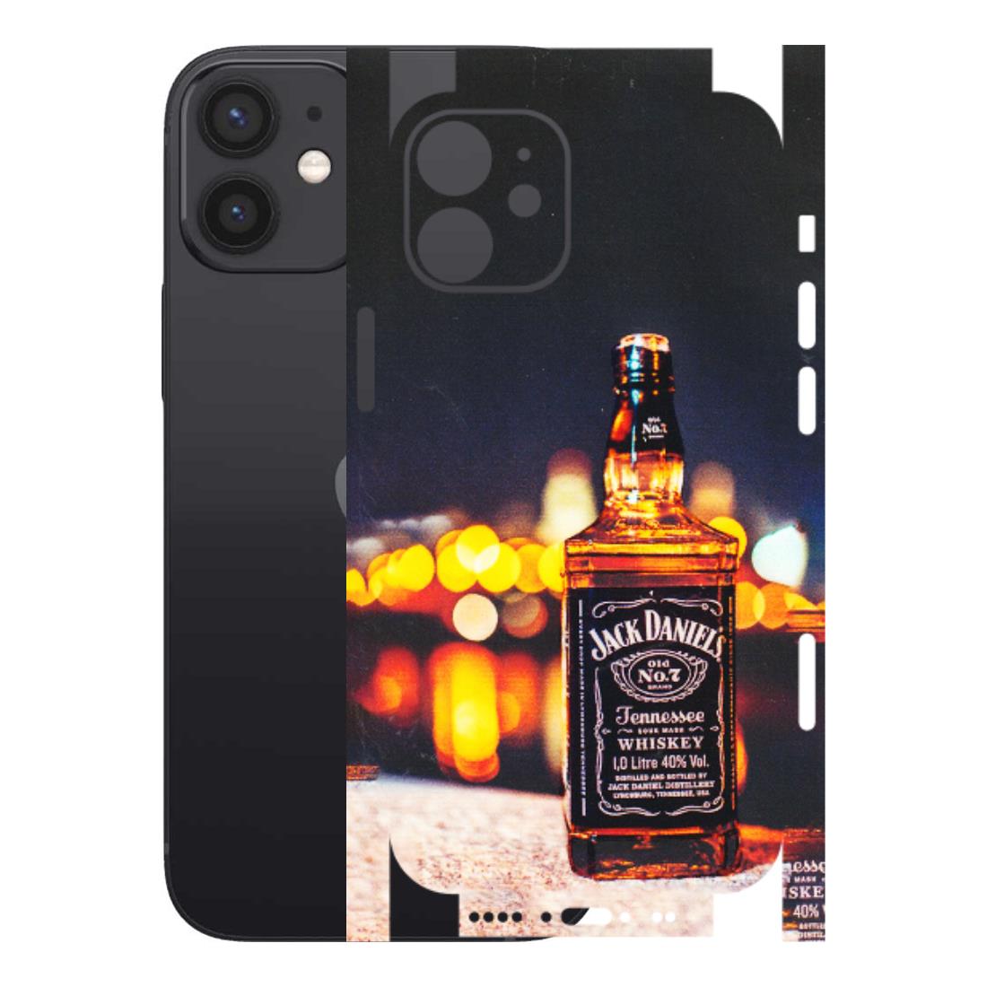 Apple iPhone Skins (All Models) - JD Whiskey Bottle - 3D Embossed Finish (L-20) iPhone 12 Mini
