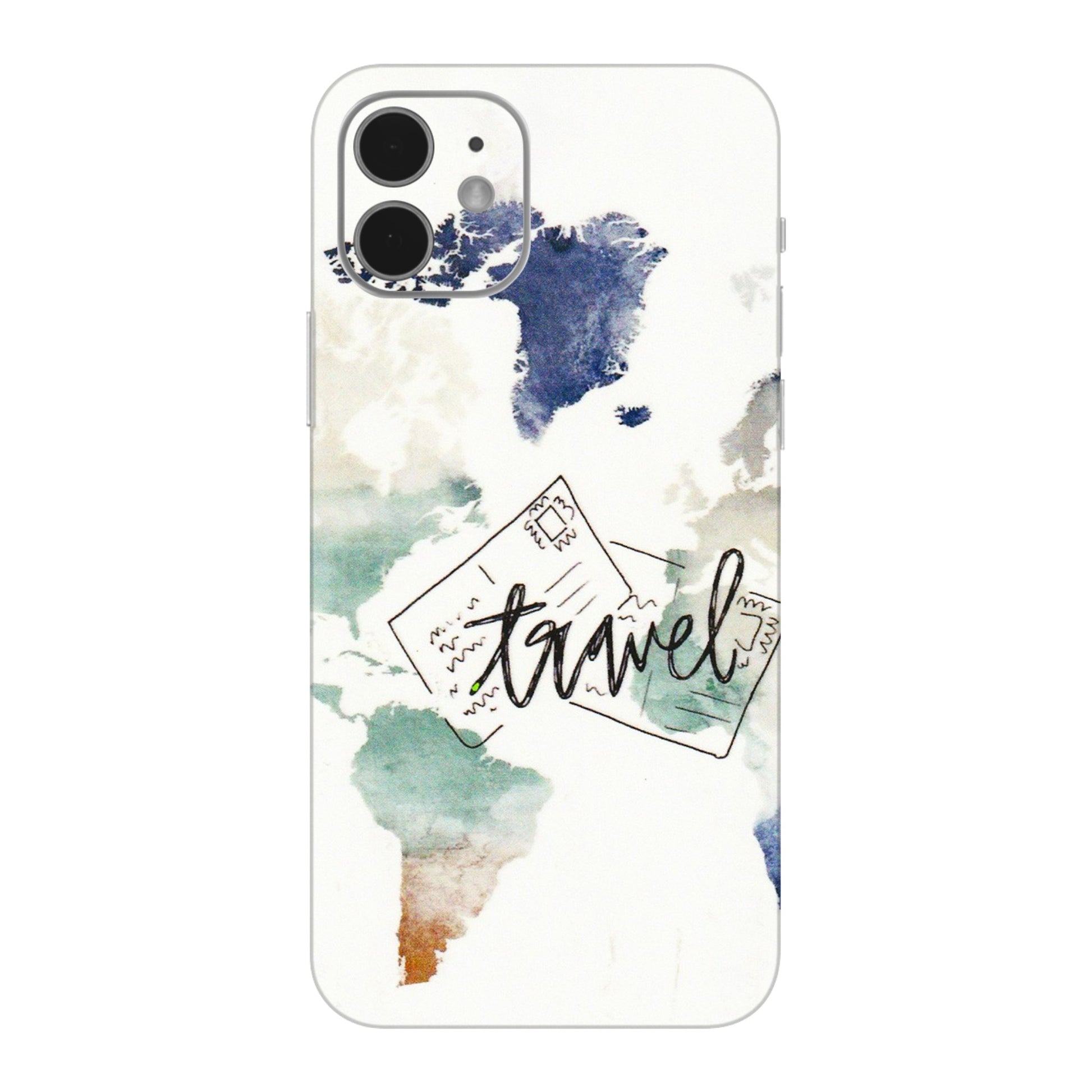 Apple iPhone Skins (All Models) - Travel The World - 3D Embossed Finish (L-232) iPhone 12 Mini