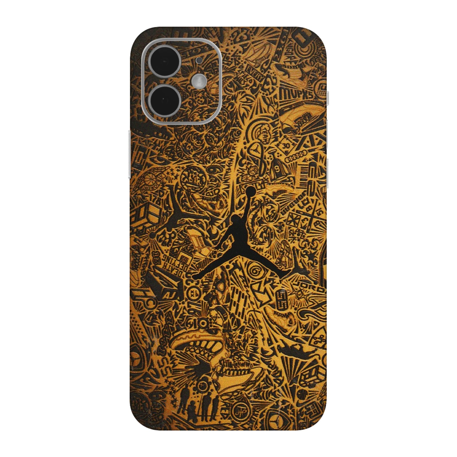 Apple iPhone Skins (All Models) - Premium Gold Basketball Player - 3D Embossed Finish (L-236) iPhone 12 Mini