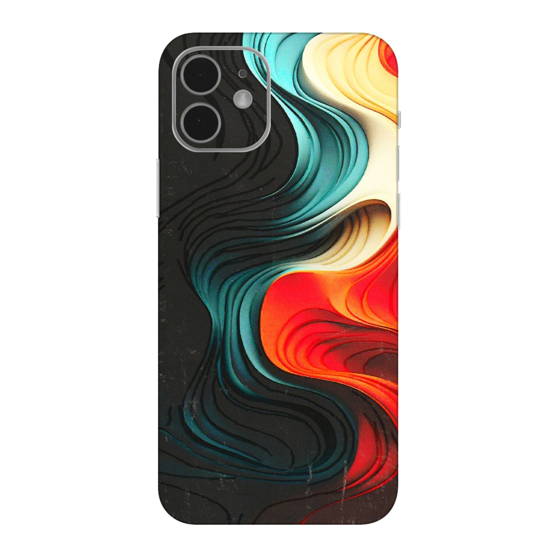 Apple iPhone Skins (All Models) - The Silky Swirl - 3D Embossed Finish (L-240) iPhone 12 Mini