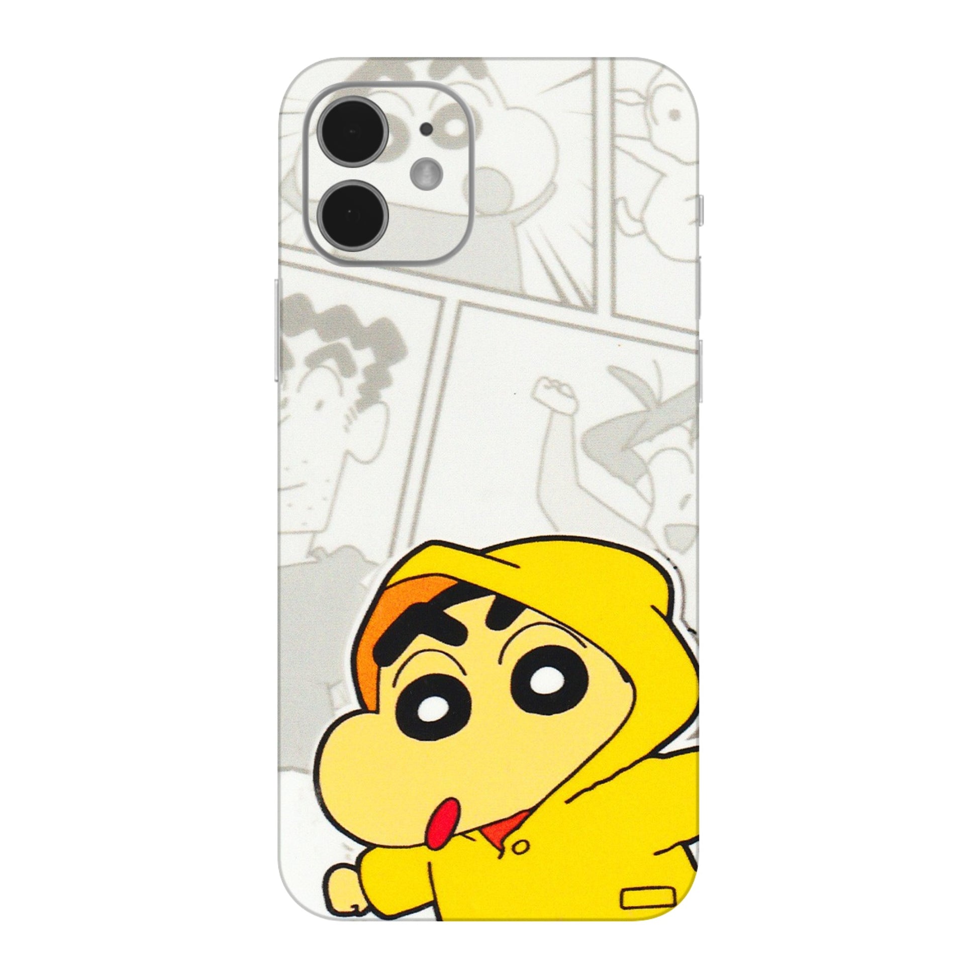 Apple iPhone Skins (All Models) - Yellow Shinchan Comic - 3D Embossed Finish (L-246) iPhone 12 Mini