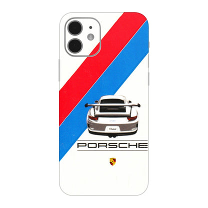 Apple iPhone Skins (All Models) - Porche Car Sober Logo - 3D Embossed Finish (L-248) iPhone 12 Mini