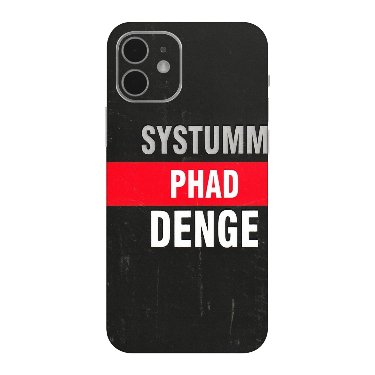 Apple iPhone Skins (All Models) - Systumm Phad Denge - 3D Embossed Finish (L-278) iPhone 12 Mini