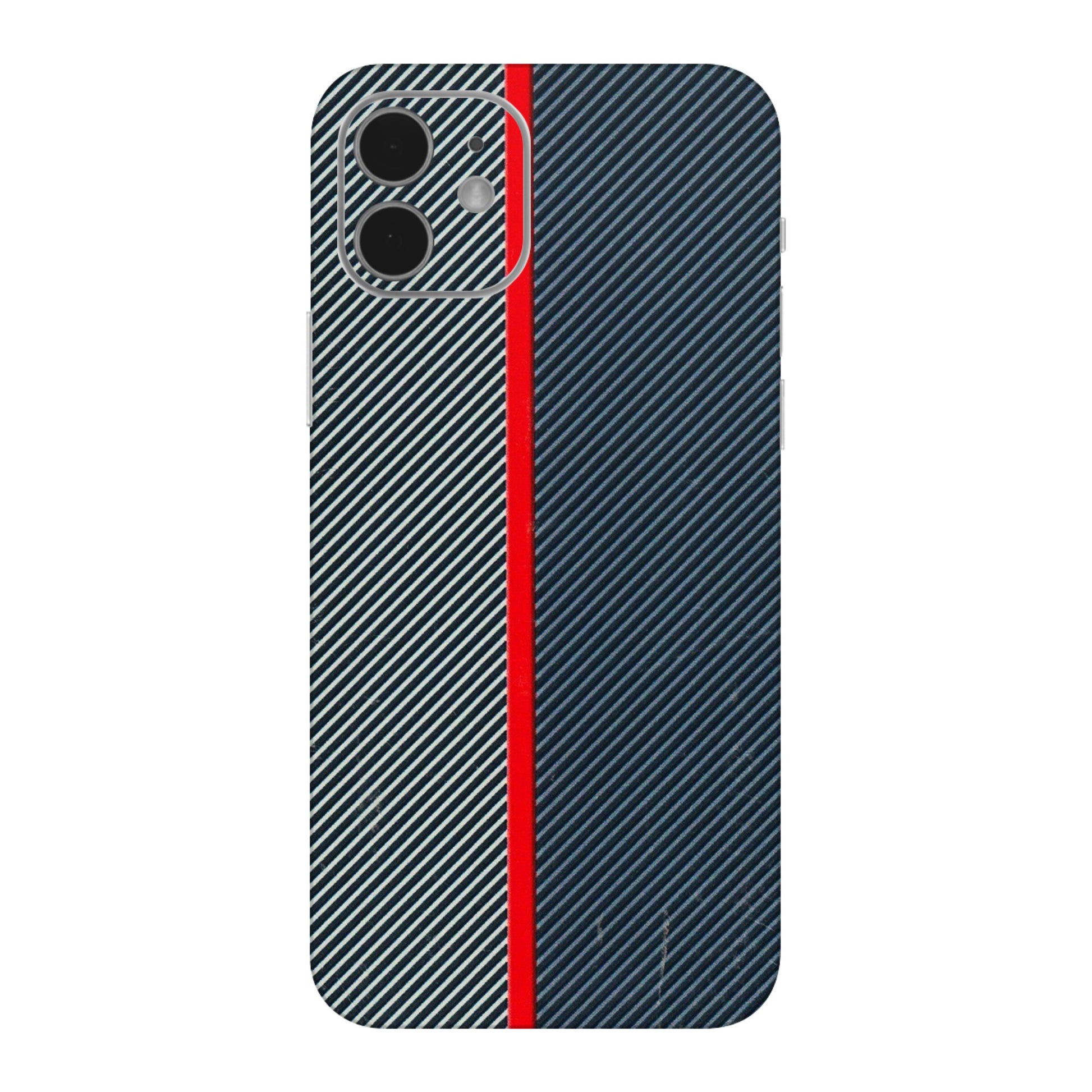 Apple iPhone Skins (All Models) - Blue Sober Lines - 3D Embossed Finish (L-305) iPhone 12 Mini