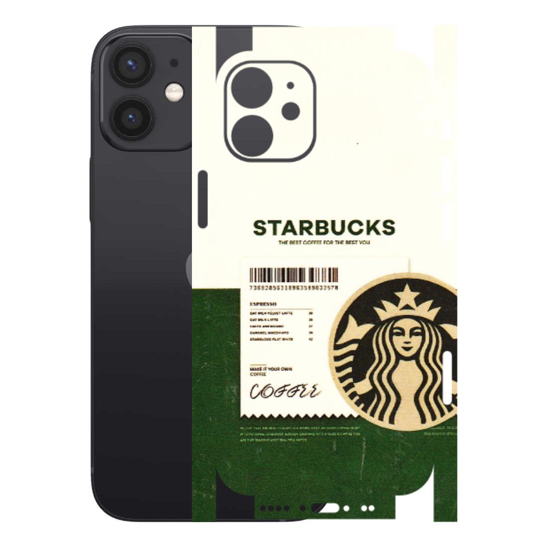 Apple iPhone Skins (All Models) - Starbucks Barcode - 3D Embossed Finish (L-308) iPhone 12 Mini