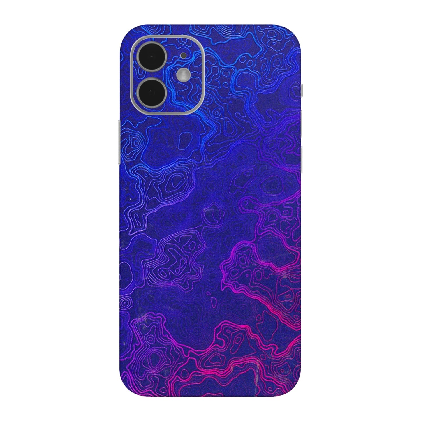 Apple iPhone Skins (All Models) - Purple Ripples Swirl - 3D Embossed Finish (L-314) iPhone 12 Mini