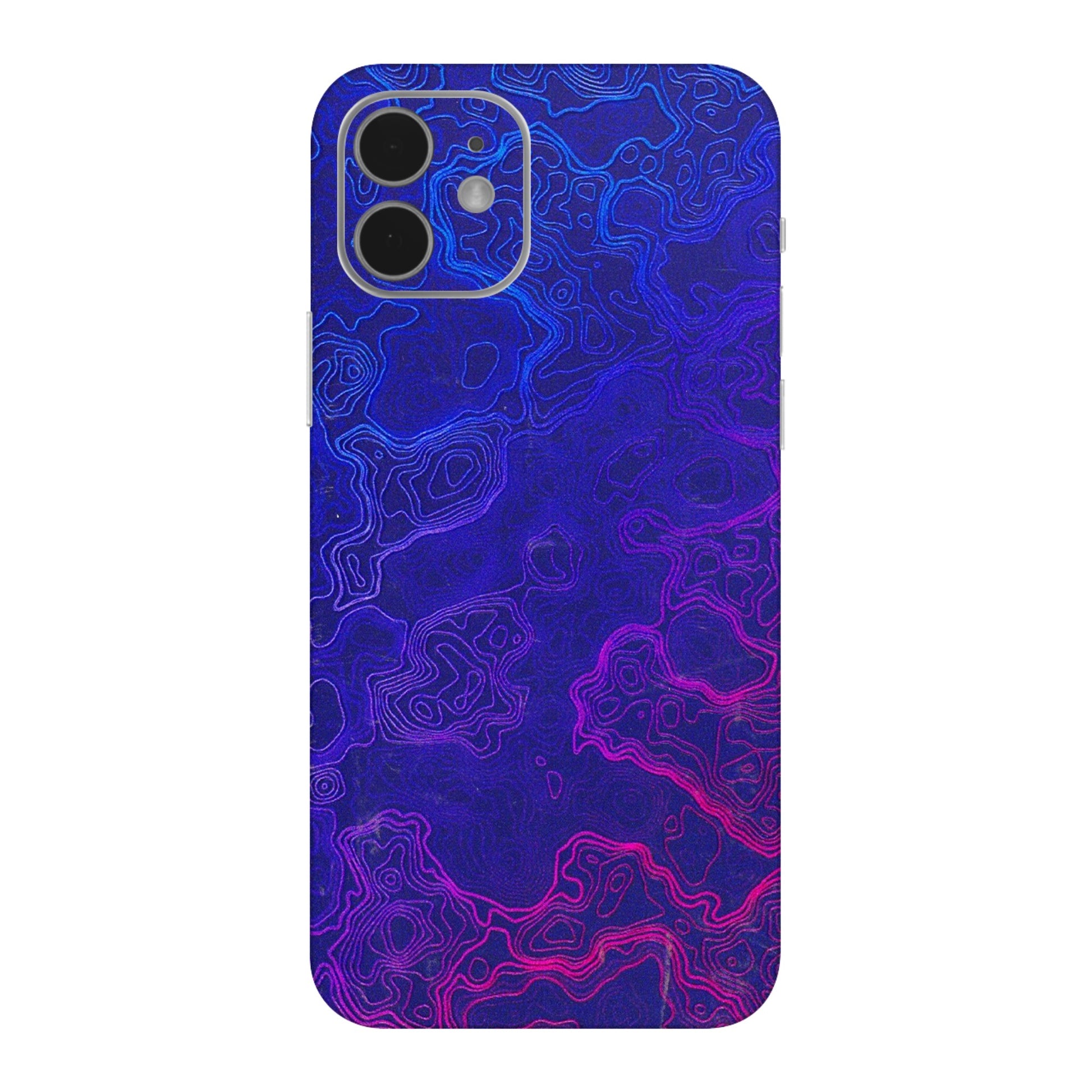 Apple iPhone Skins (All Models) - Purple Ripples Swirl - 3D Embossed Finish (L-314) iPhone 12 Mini
