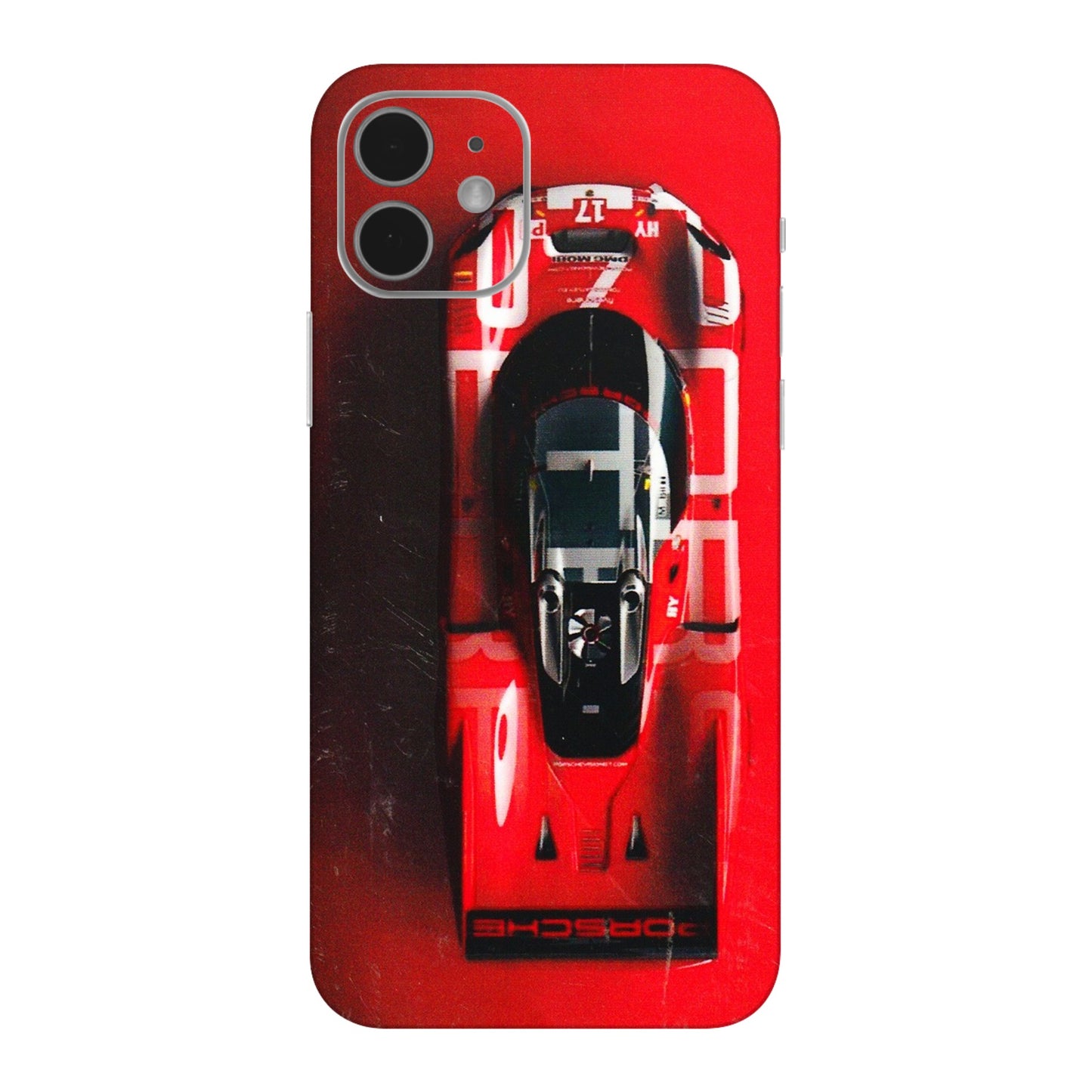 Apple iPhone Skins (All Models) - Red Porsche Car Logo - 3D Embossed Finish (L-315) iPhone 12 Mini