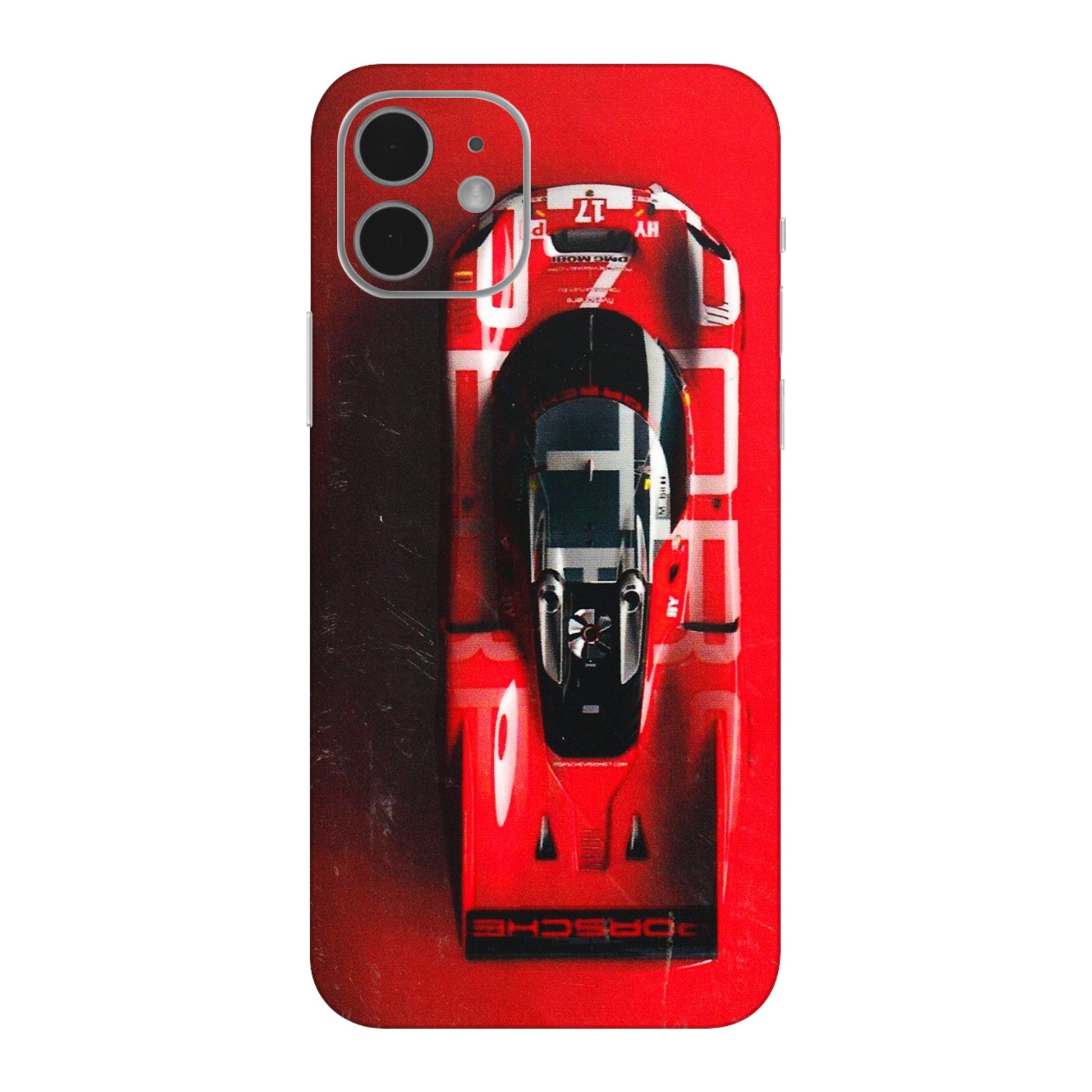 Apple iPhone Skins (All Models) - Red Porsche Car Logo - 3D Embossed Finish (L-315) iPhone 12 Mini