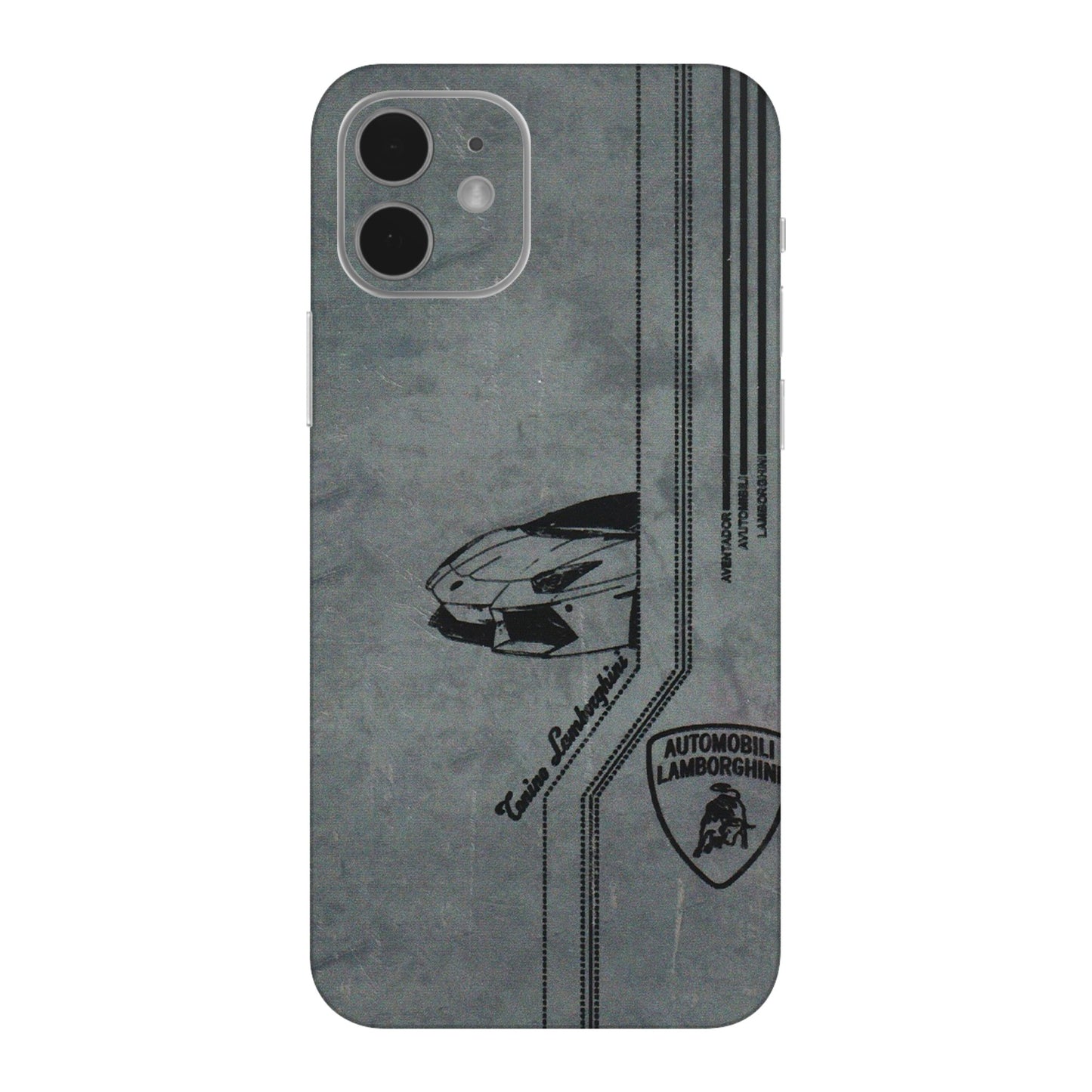 Apple iPhone Skins (All Models) - New Lamborgini Aventador - 3D Embossed Finish (L-321) iPhone 12 Mini