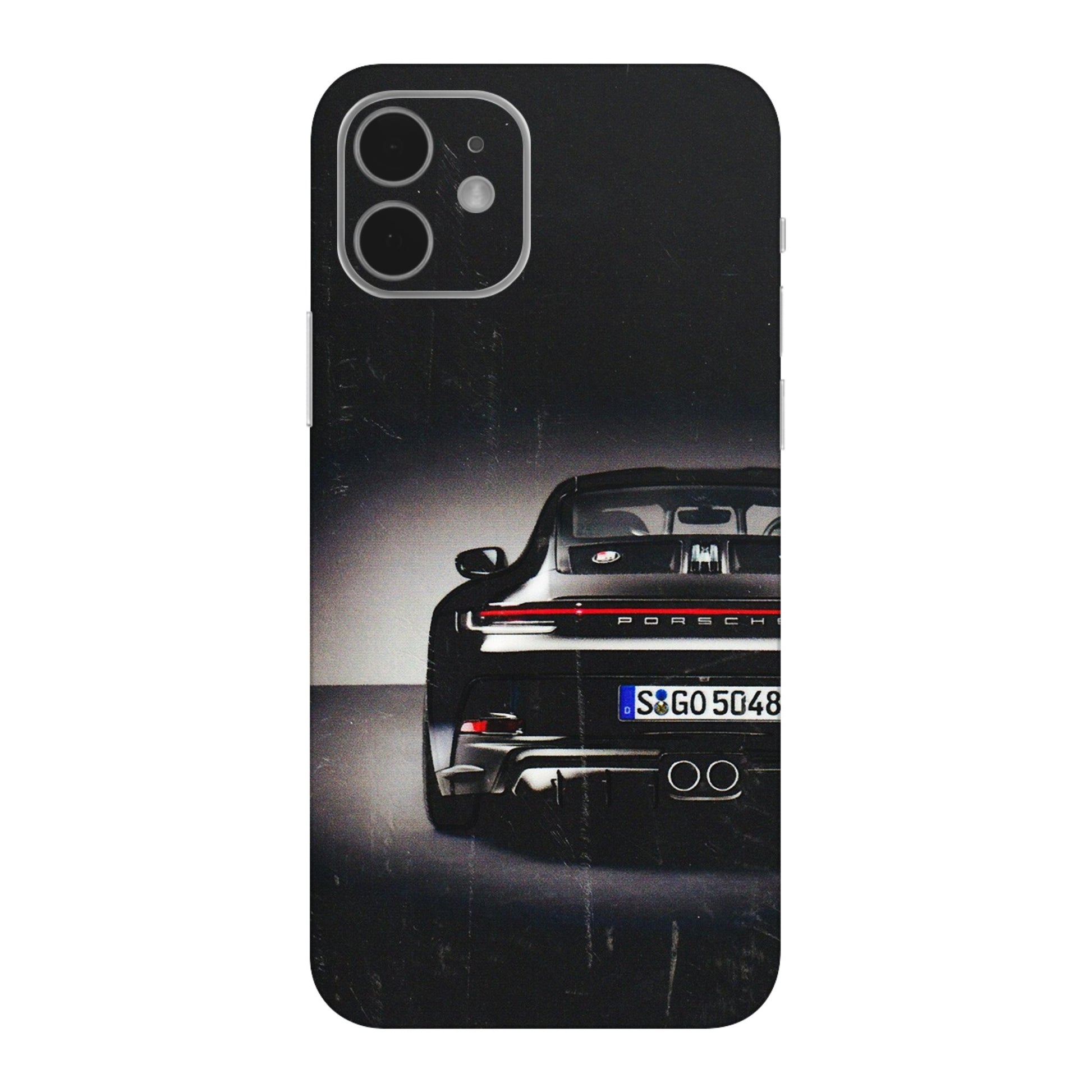 Apple iPhone Skins (All Models) - New Black Porsche GT3 - 3D Embossed Finish (L-327) iPhone 12 Mini
