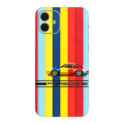 Apple iPhone Skins (All Models) - Multicolour Porche - 3D Embossed Finish (L-39) iPhone 12 Mini