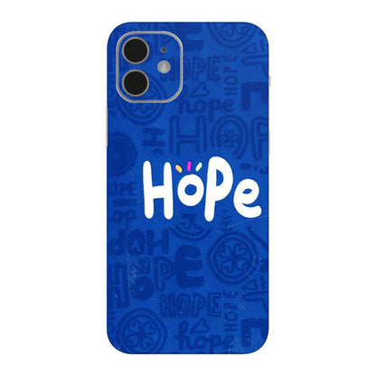 Apple iPhone Skins (All Models) - Hope Doodles Blue - 3D Embossed Finish (L-43) iPhone 12 Mini