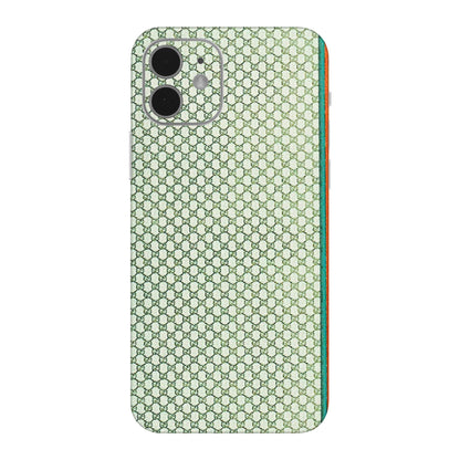 Apple iPhone Skins (All Models) - Gucci Fabric Pattern - 3D Embossed Finish (L-73) iPhone 12 Mini