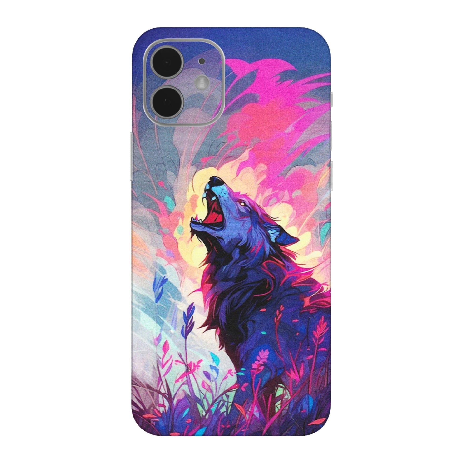 Apple iPhone Skins (All Models) - New Wild Wolf Abstract - Matte Finish (M-125) iPhone 12 Mini
