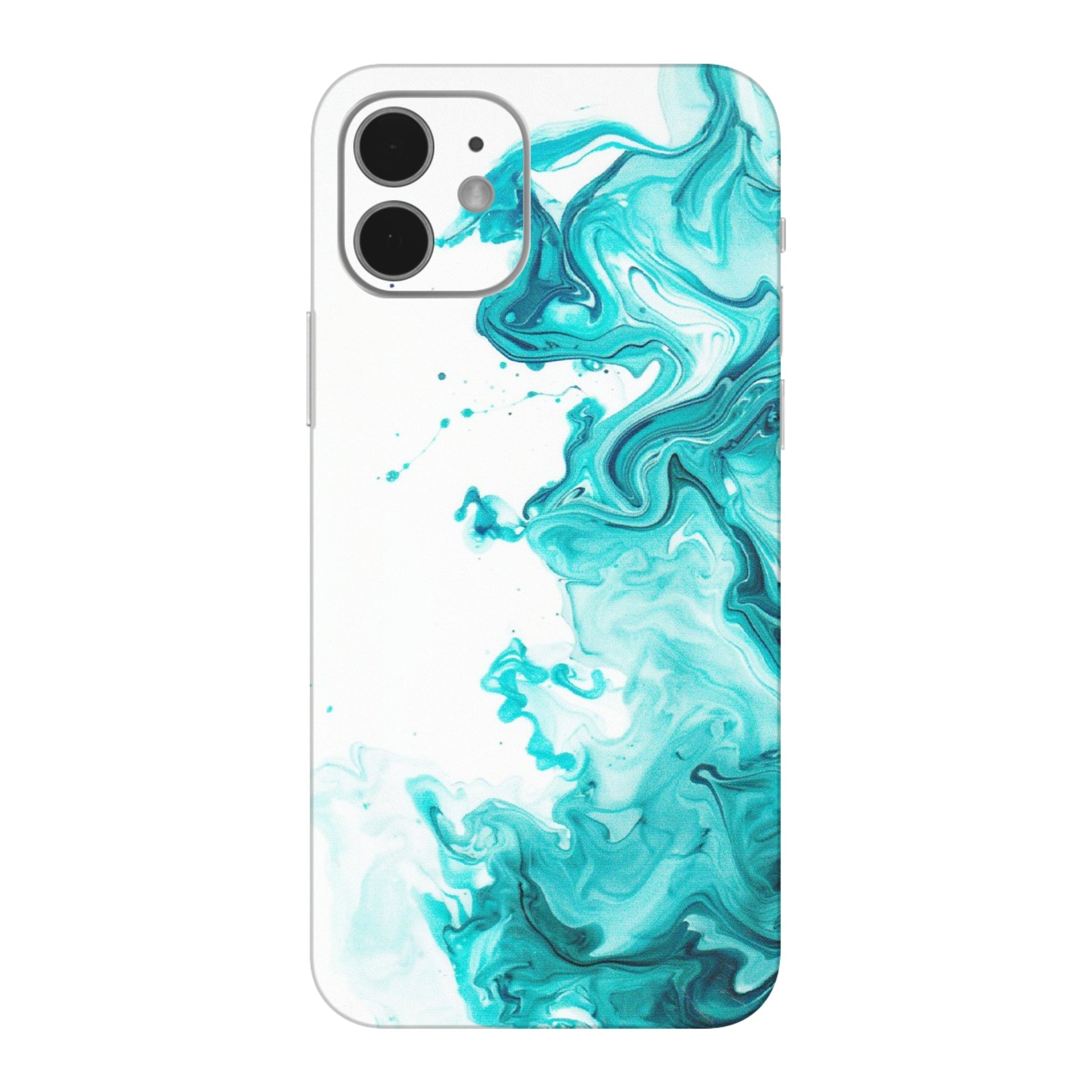 Apple iPhone Skins (All Models) - Sky Blue Abstract Colour - Matte Finish (M-146) iPhone 12 Mini