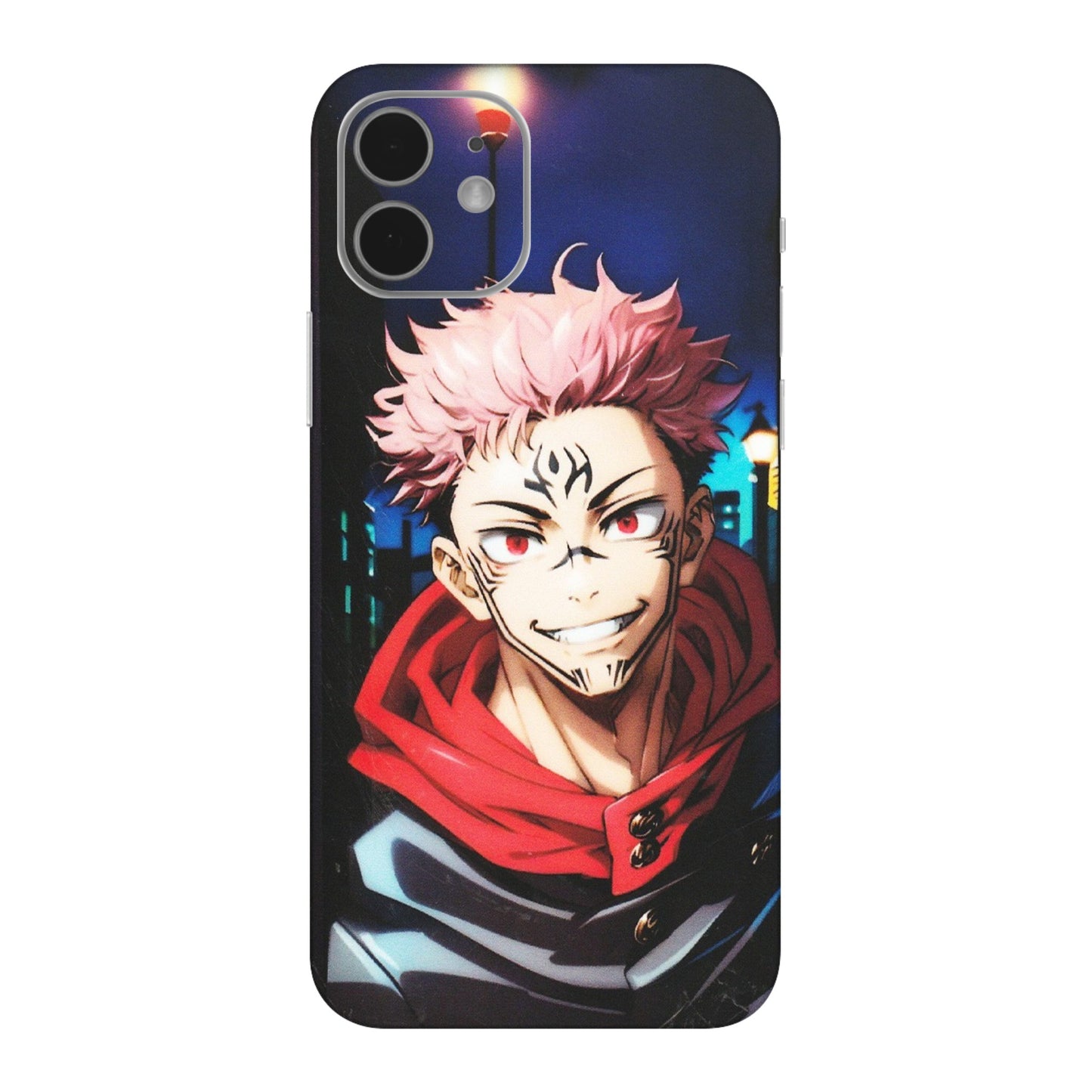 Apple iPhone Skins (All Models) - Yuji Itadori Funny Face Anime - Matte Finish (M-152) iPhone 12 Mini