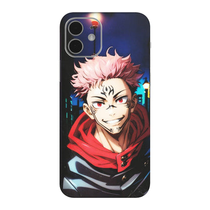 Apple iPhone Skins (All Models) - Yuji Itadori Funny Face Anime - Matte Finish (M-152) iPhone 12 Mini