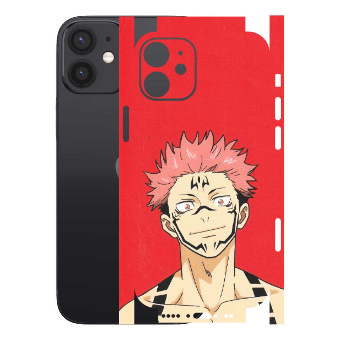 Apple iPhone Skins (All Models) - Ryomen Sukuna Fun Anime - Matte Finish (M-153) iPhone 12 Mini