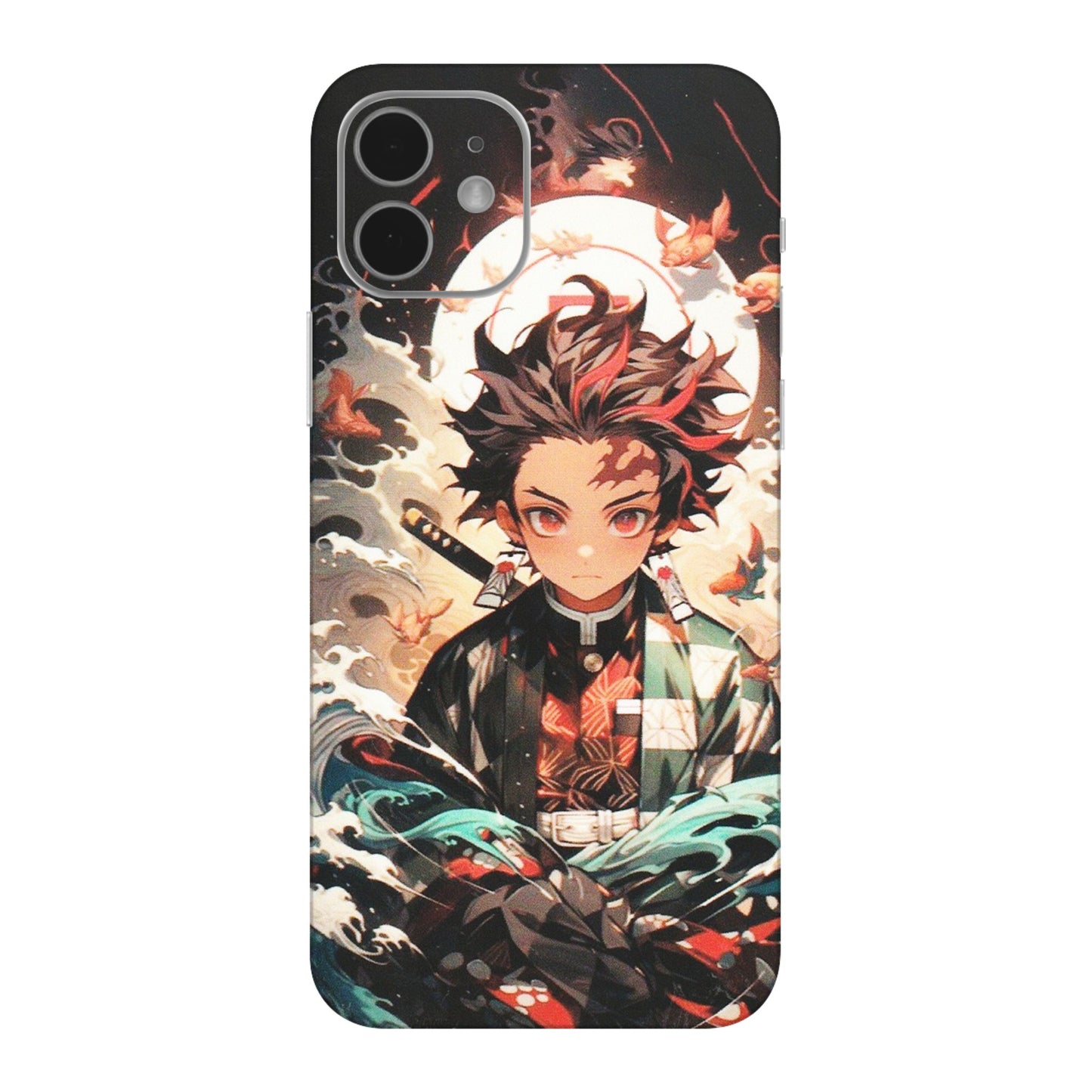 Apple iPhone Skins (All Models) - Tanjiro Demon Slayer Anime - Matte Finish (M-158) iPhone 12 Mini