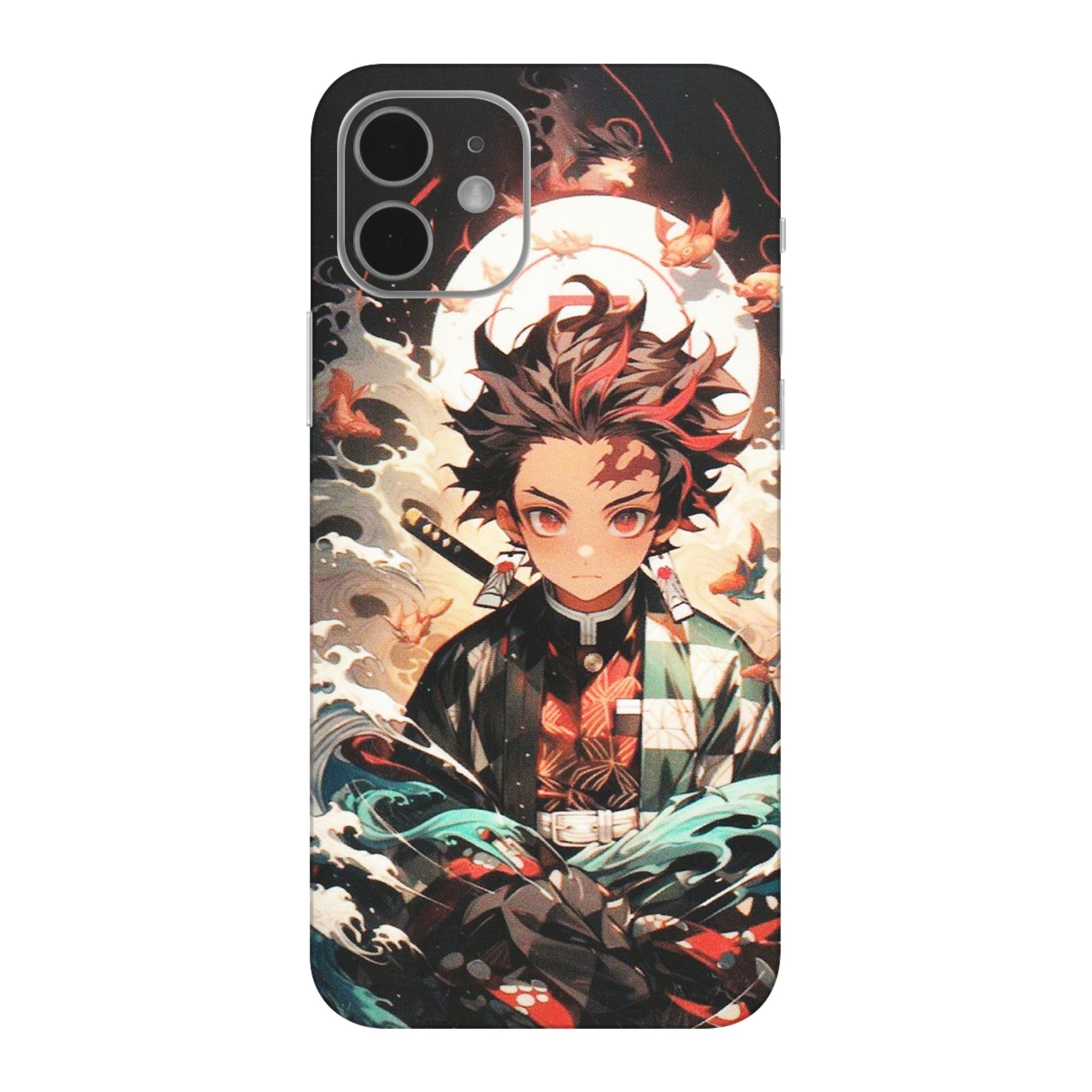 Apple iPhone Skins (All Models) - Tanjiro Demon Slayer Anime - Matte Finish (M-158) iPhone 12 Mini