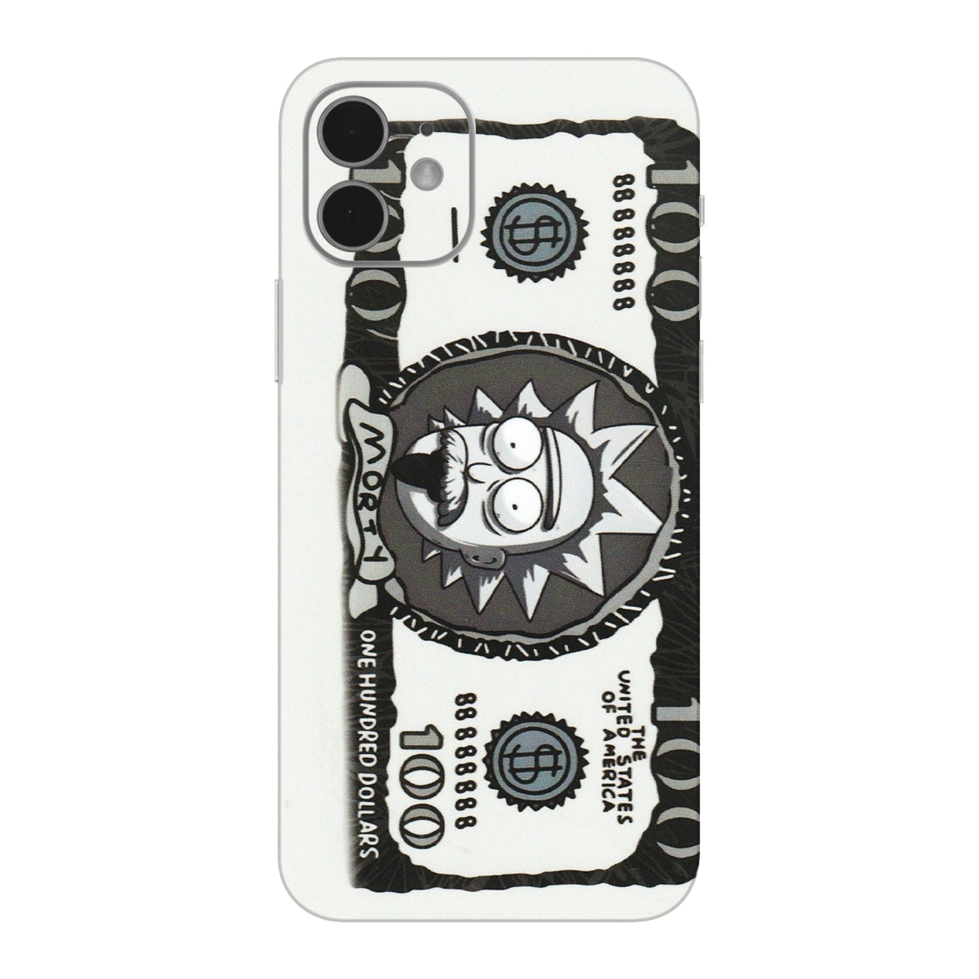 Apple iPhone Skins (All Models) - Rick And Morty Hundred Dollar Anime - Matte Finish (M-161) iPhone 12 Mini