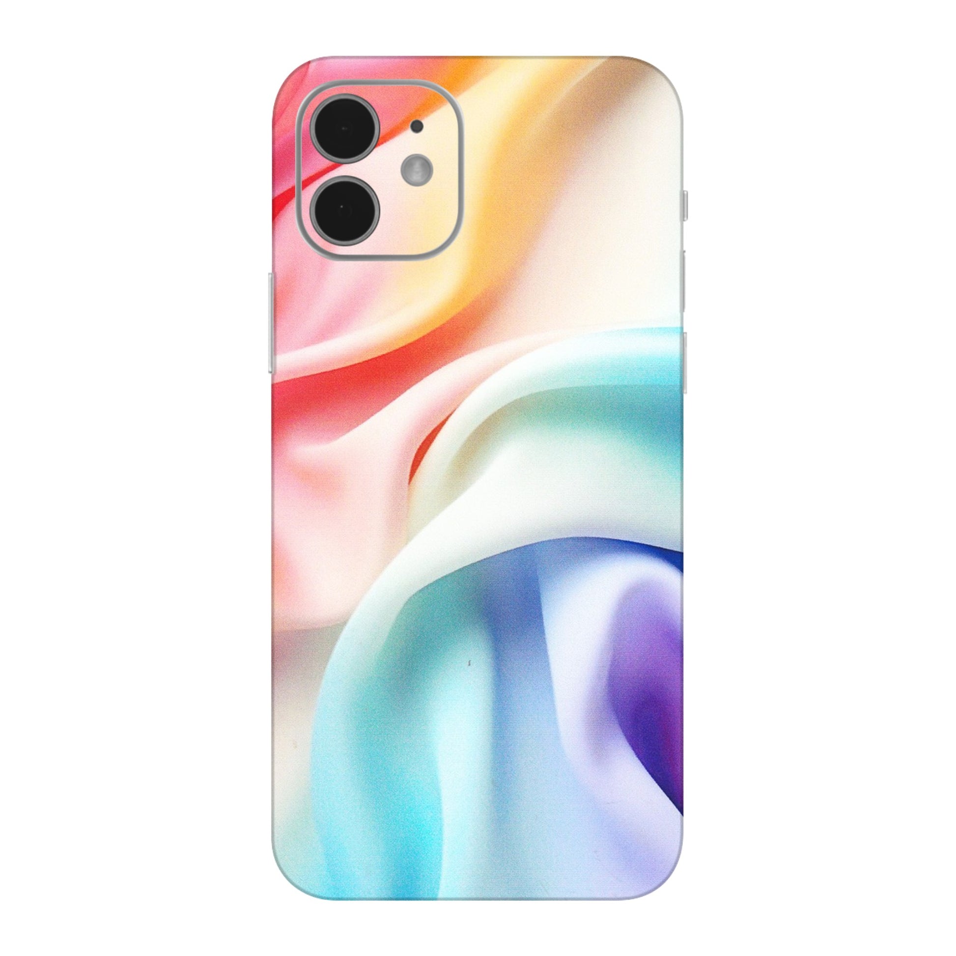 Apple iPhone Skins (All Models) - Colourful Silk Cloth - Matte Finish (M-165) iPhone 12 Mini