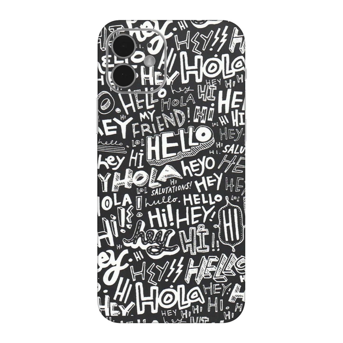 Apple iPhone Skins (All Models) - Hi Hello Doodles - Matte Finish (M-25) iPhone 12 Mini