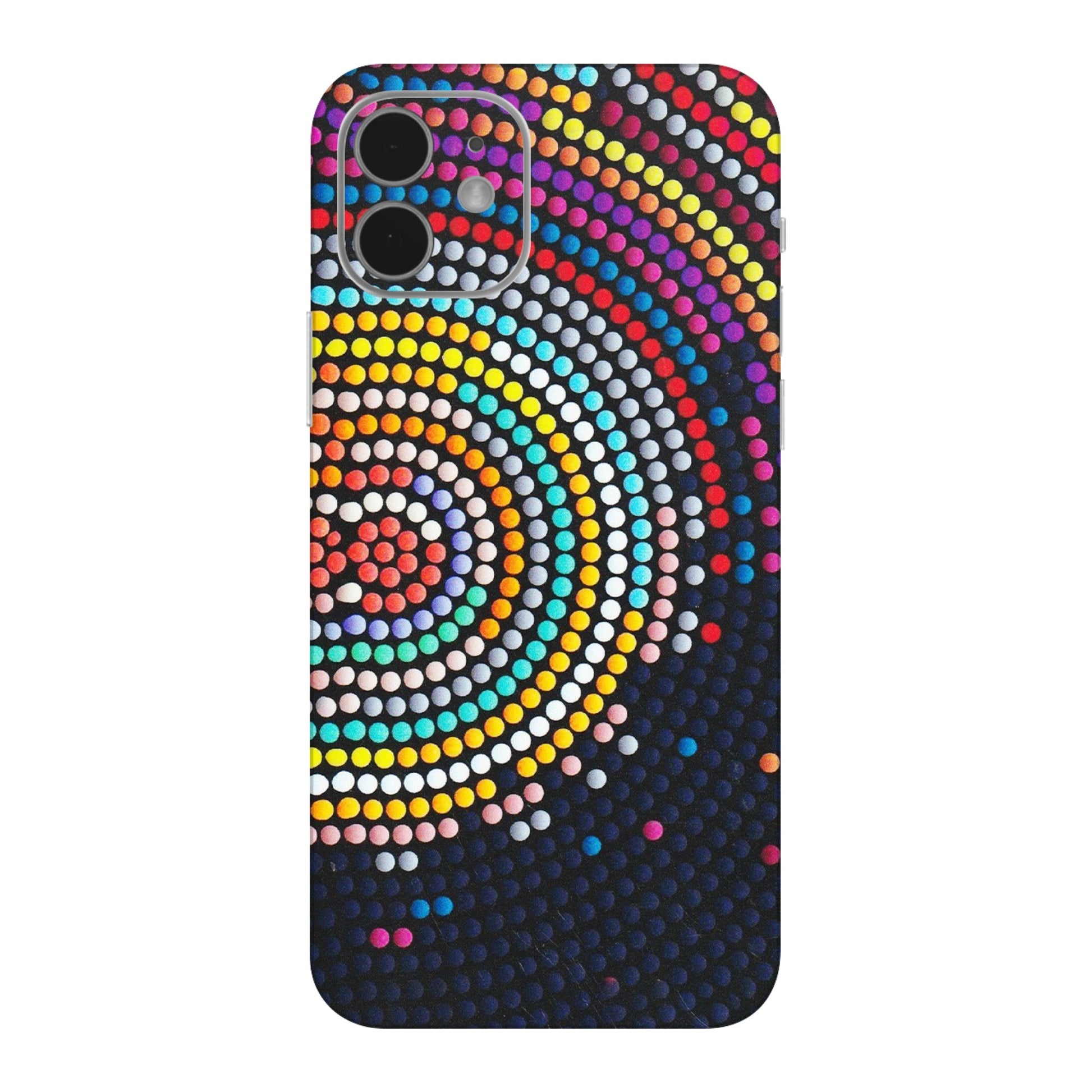 Apple iPhone Skins (All Models) - Rainbow Dot Mandala - Matte Finish (M-97) iPhone 12 Mini