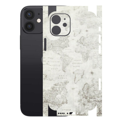Apple iPhone Skins (All Models) - World Travel Map - Transparent Finish (T-04) iPhone 12 Mini