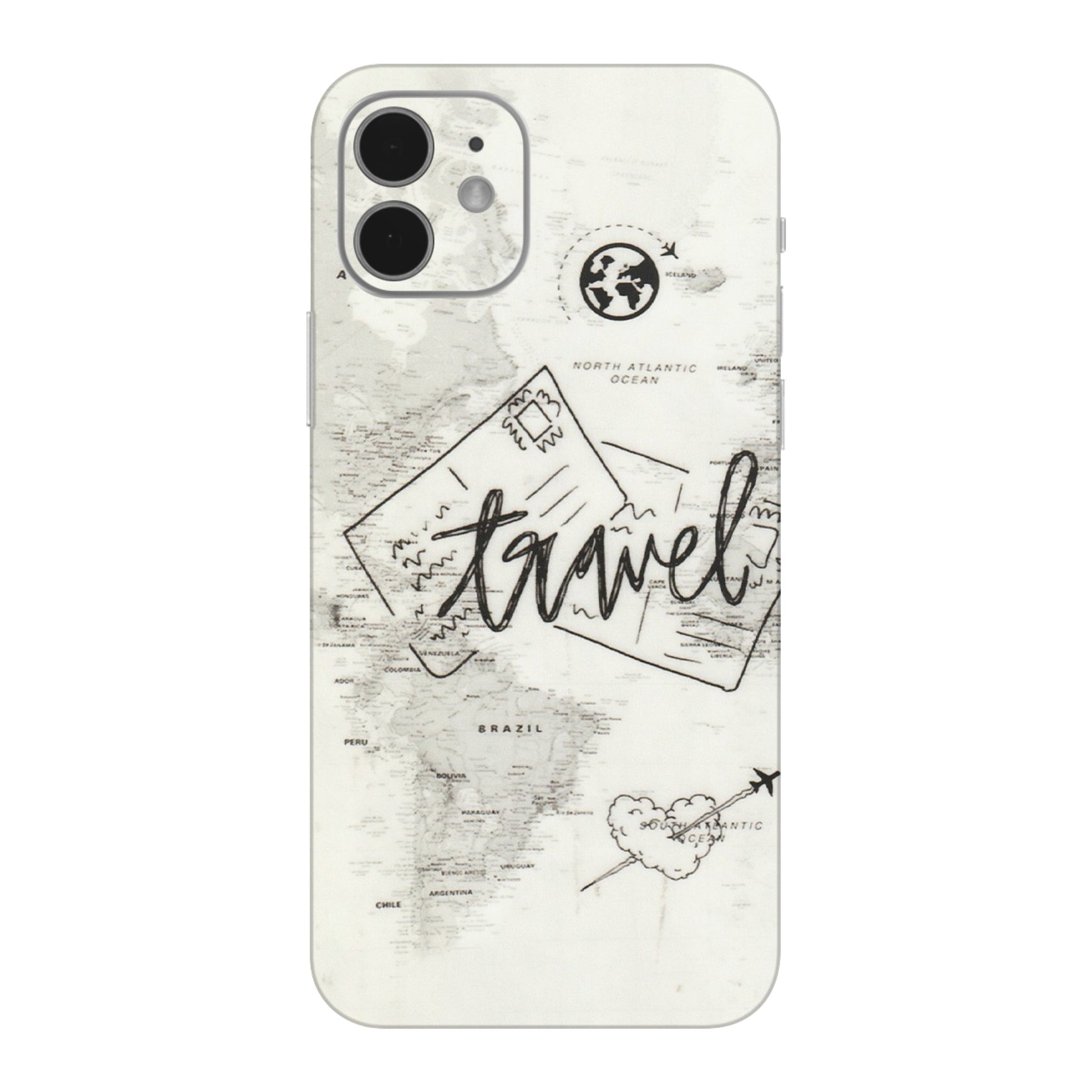 Apple iPhone Skins (All Models) - Travel Ticket - Transparent Finish (T-06) iPhone 12 Mini