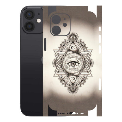 Apple iPhone Skins (All Models) - Illuminati Great Eye - Transparent Finish (T-14) iPhone 12 Mini