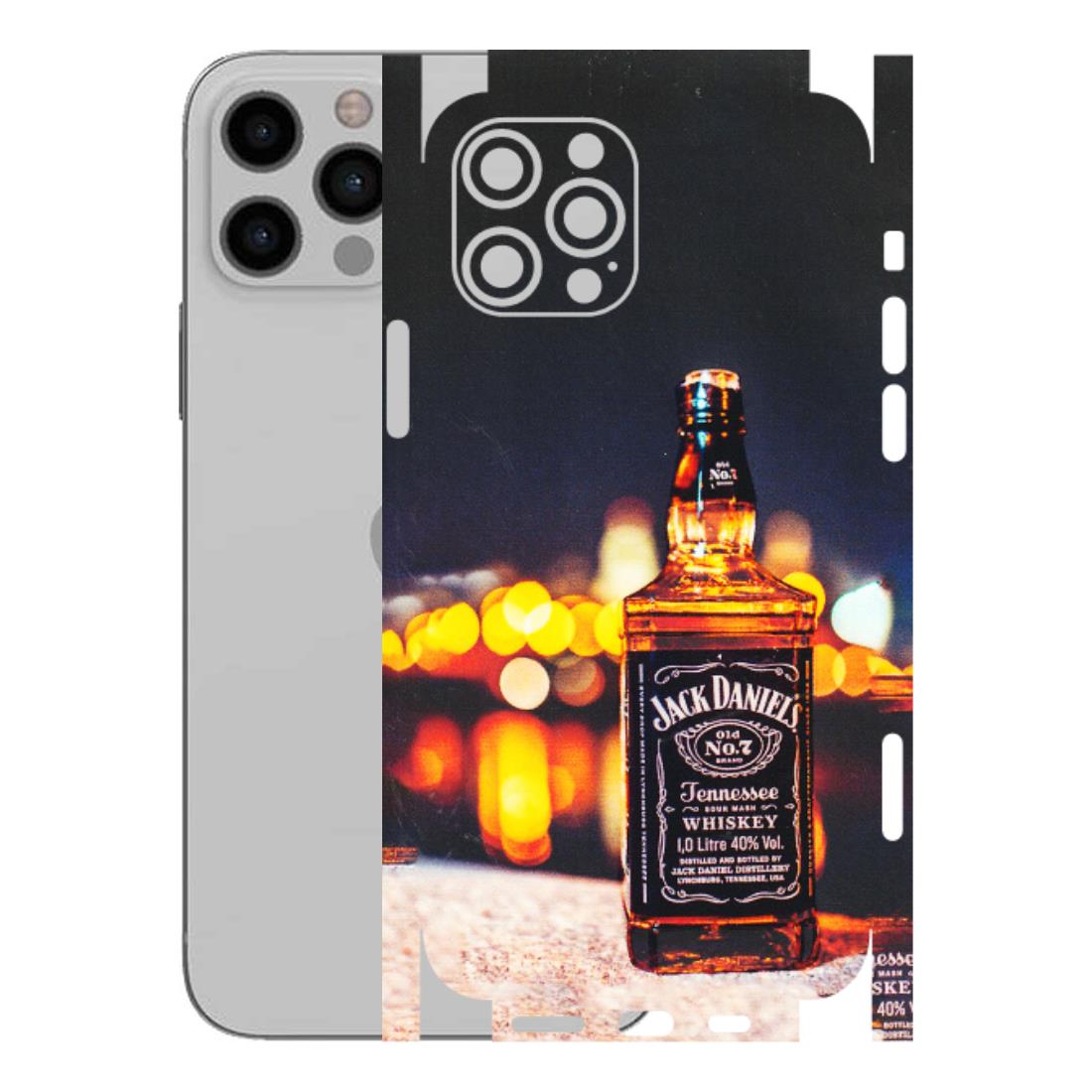 Apple iPhone Skins (All Models) - JD Whiskey Bottle - 3D Embossed Finish (L-20) iPhone 12 Pro