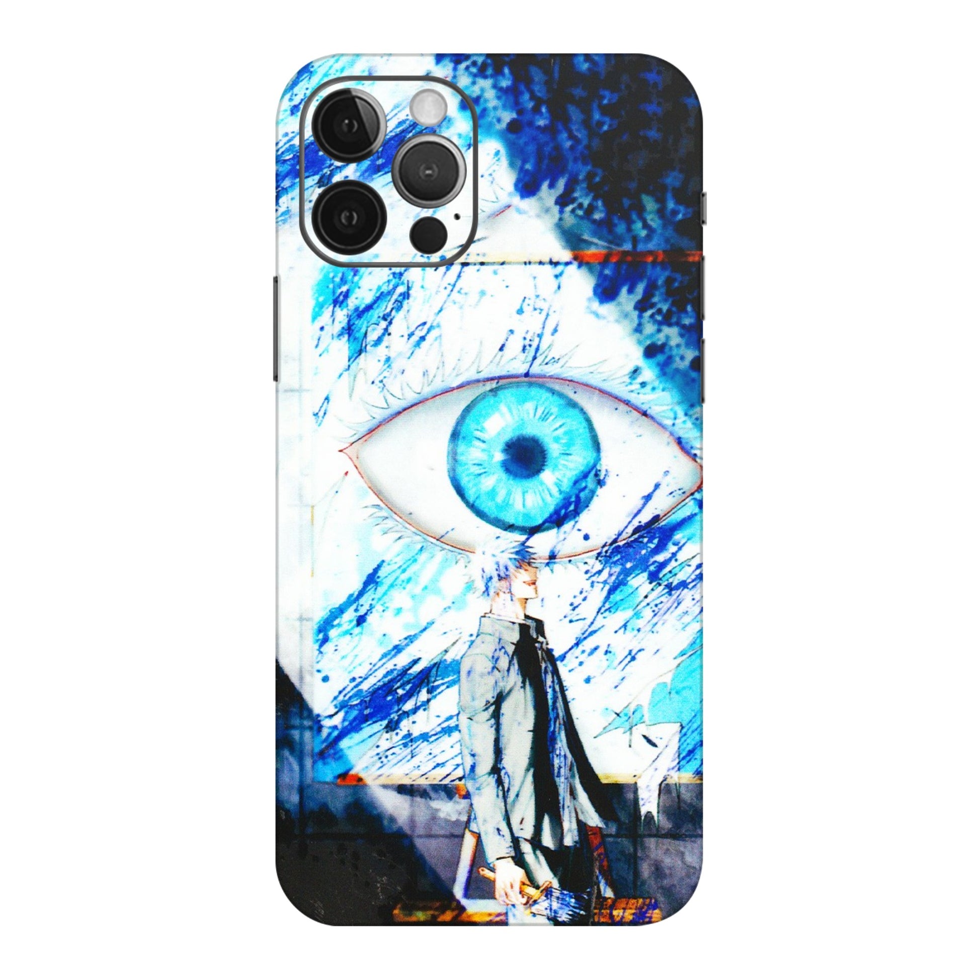 Apple iPhone Skins (All Models) - Gojo Satoru evil eye - 3D Embossed Finish (L-239) iPhone 12 Pro