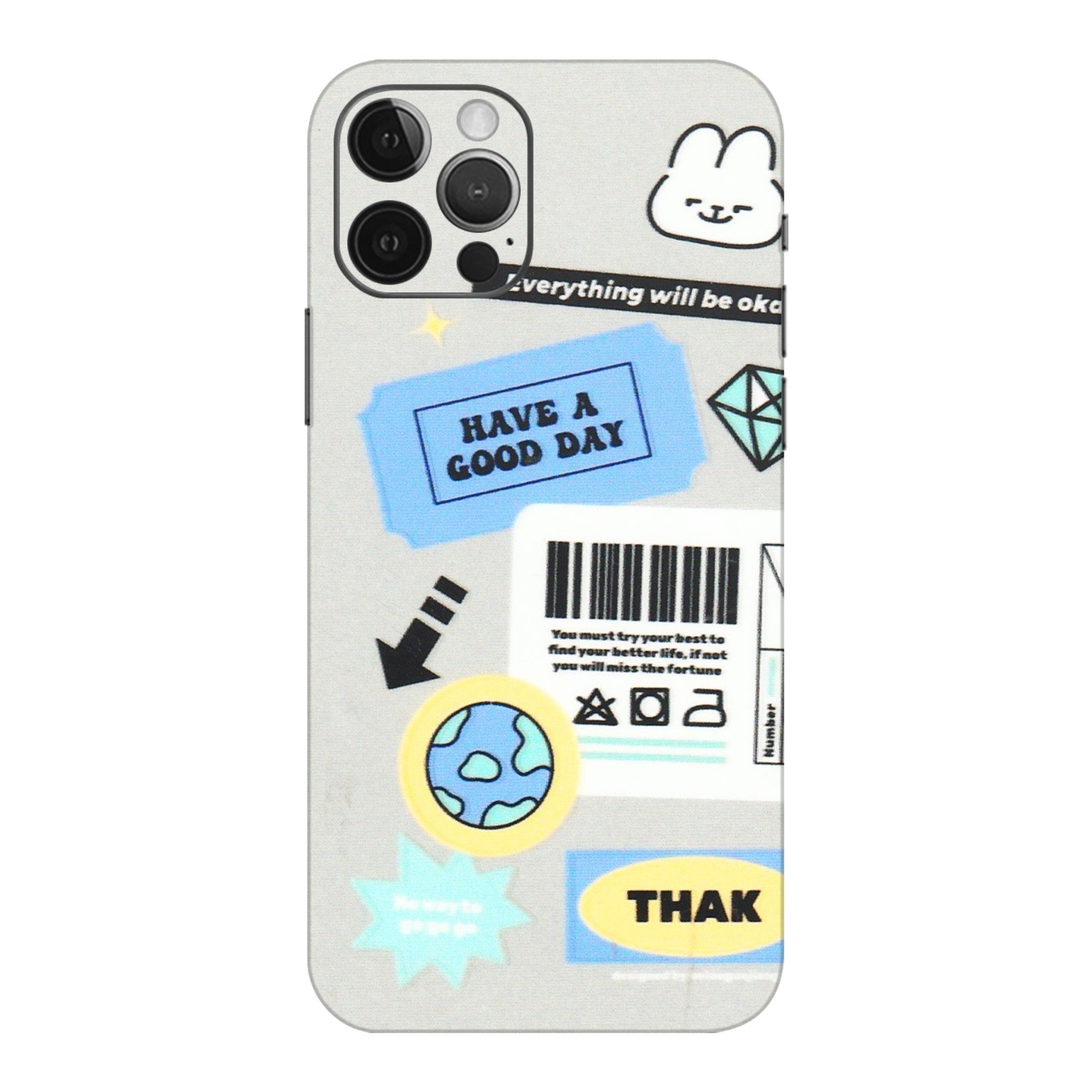 Apple iPhone Skins (All Models) - Will Be Okay Design - 3D Embossed Finish (L-316) iPhone 12 Pro