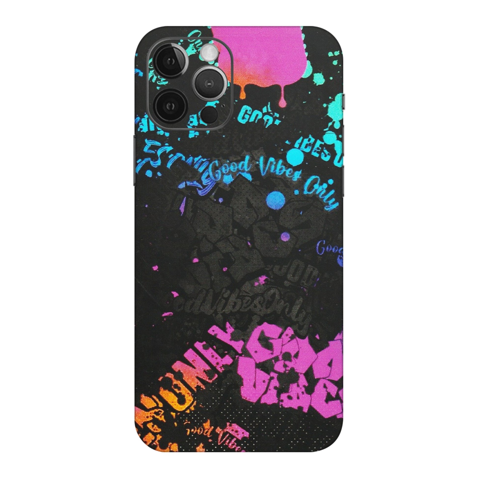 Apple iPhone Skins (All Models) - Majestic Black Vibes - Matte Finish (M-62) iPhone 12 Pro