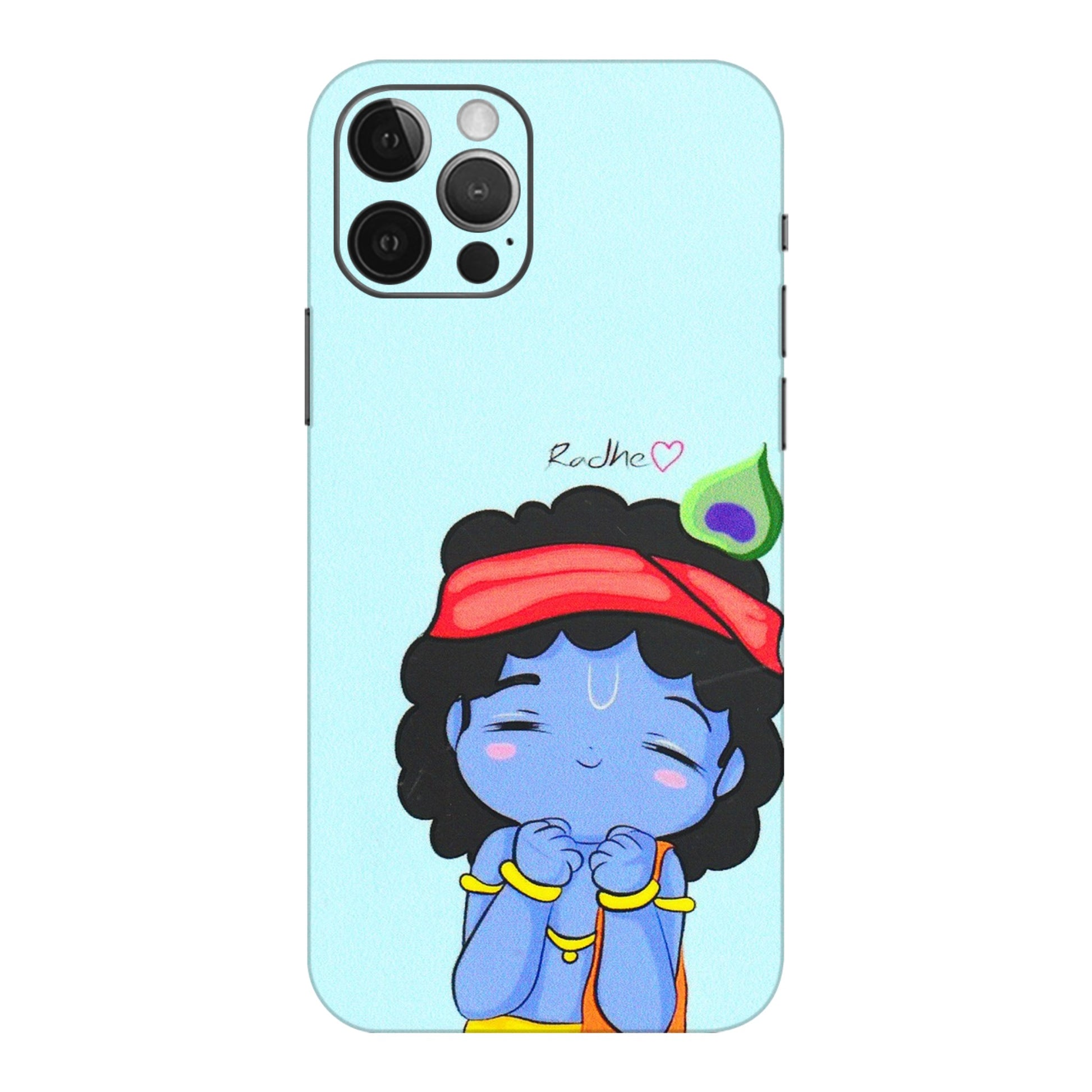 Apple iPhone Skins (All Models) - Radhe Radhe Cute Toon - 3D Embossed Finish (L-05) iPhone 12 Pro Max