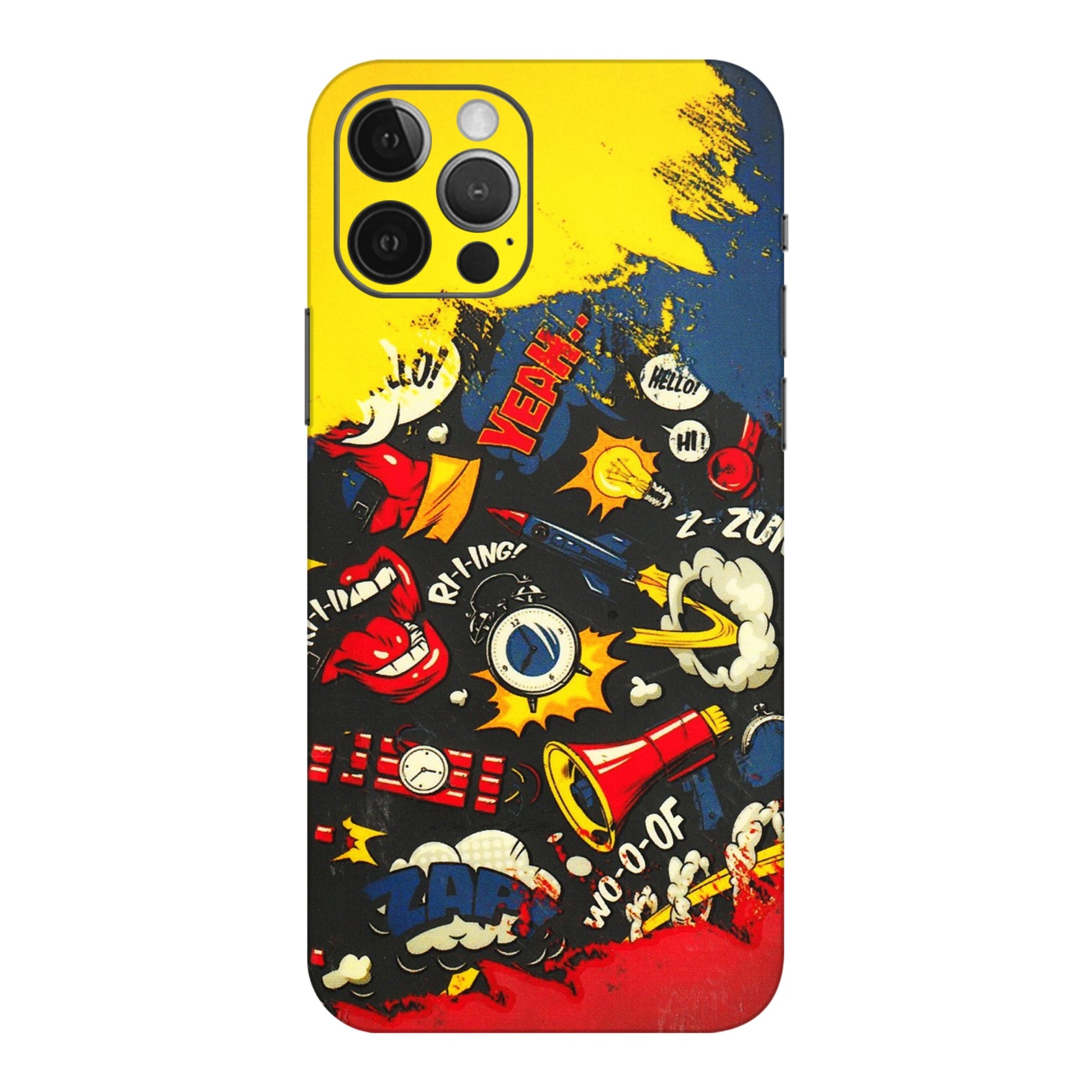Apple iPhone Skins (All Models) - Pacific Doodle Art - 3D Embossed Finish (L-120) iPhone 12 Pro Max